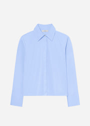 Fitted Shirt in Cotton Poplin - Blue - CO Collections